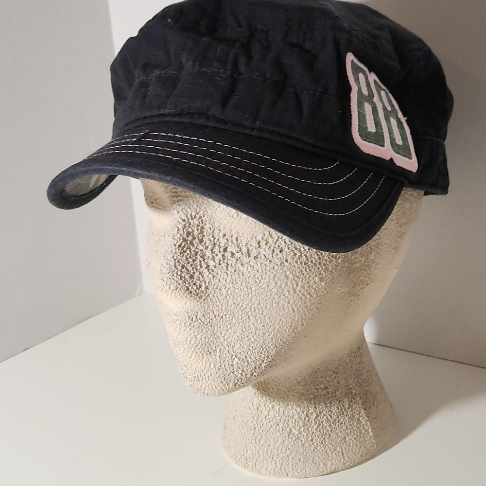 Adidas Dale Earnhardt Jr 88 Black Strapback Cap with Pink Embroidered Logo